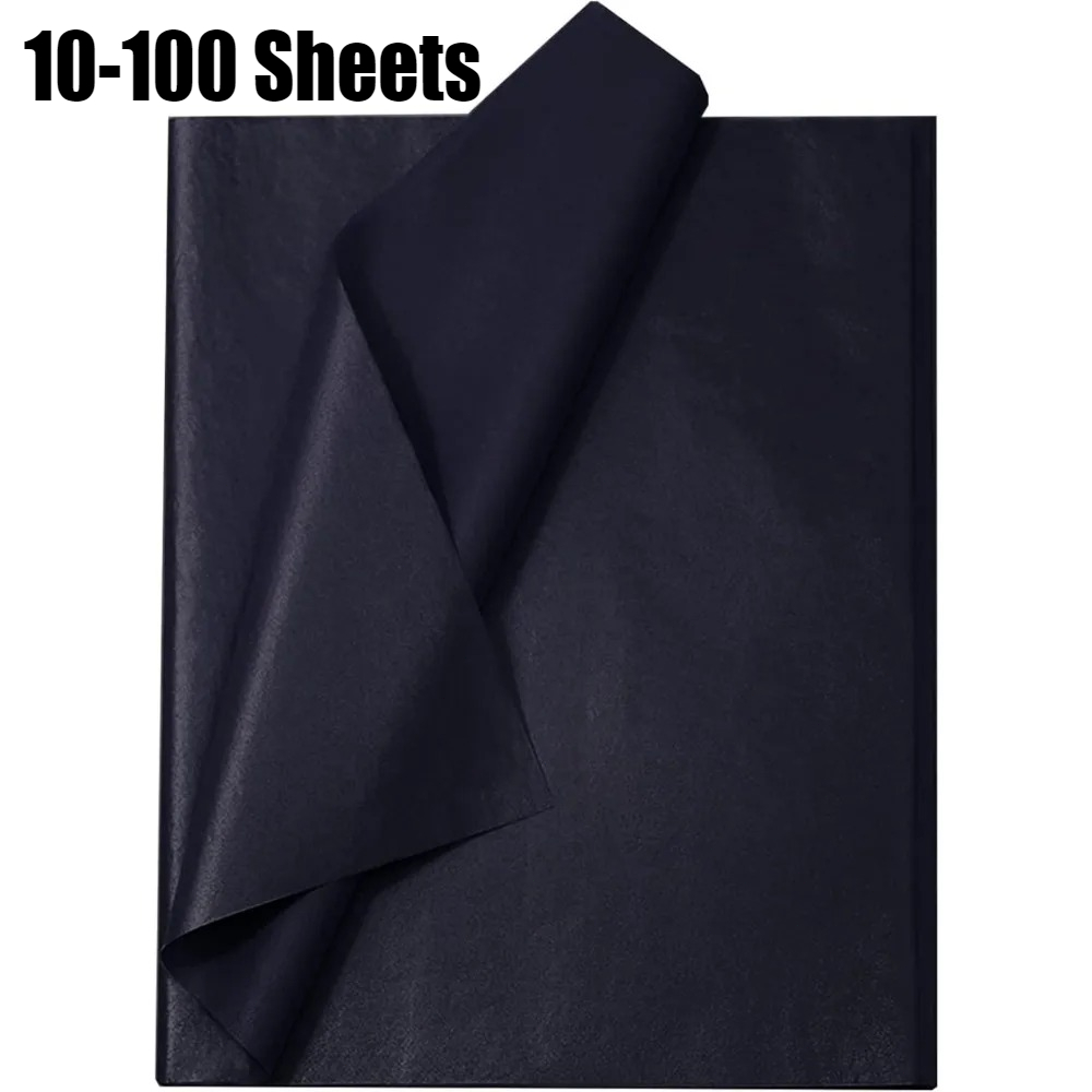 Flower Wrap Kraft - 10-100 Sheets Black Tissue Paper for