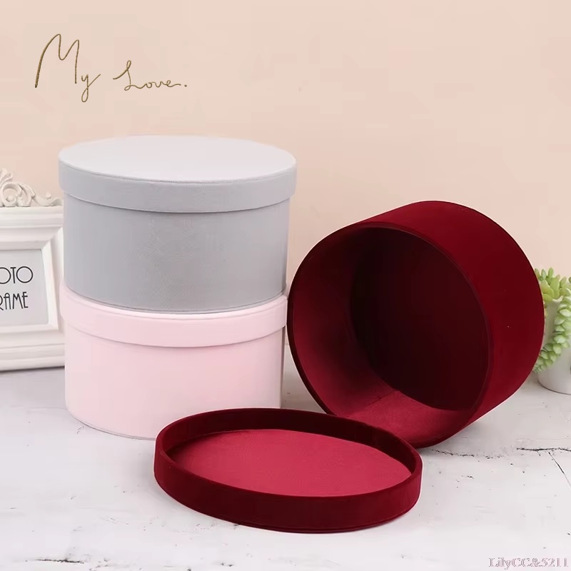 Anda Florist Supply - Velvet Round Flowers Box, Flower and