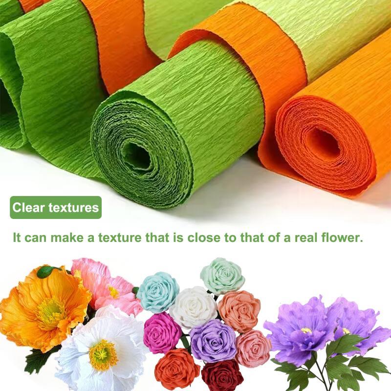 Flower Wrap Kraft - 50x250cm Colored Crepe Paper Roll Origami