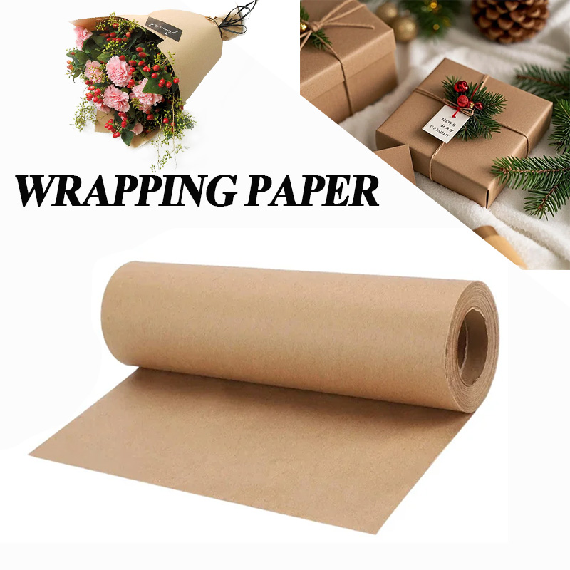 Flower Wrap Kraft - YITAPE 30cm*5M Brown Kraft Paper Roll