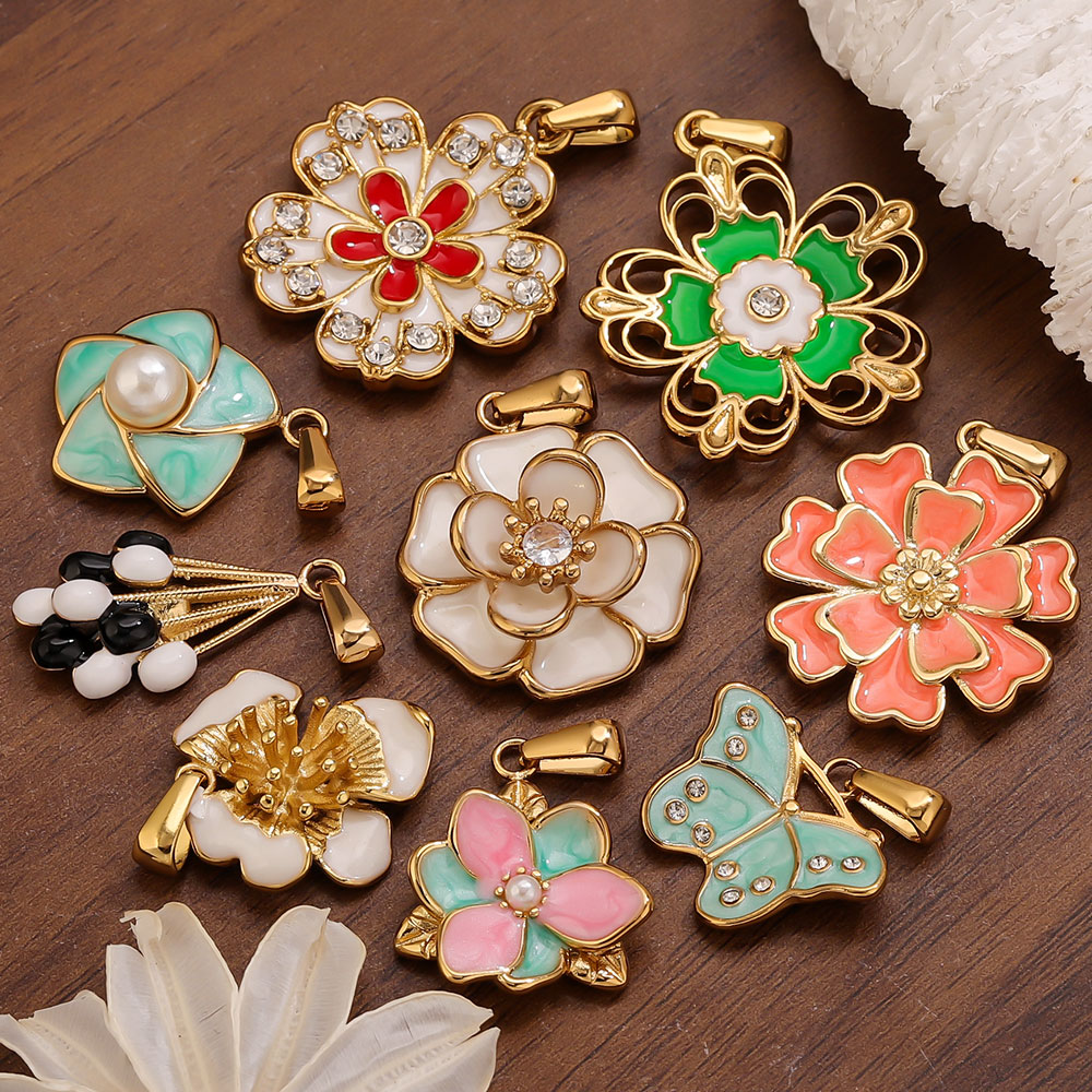 2PCS Stainless Steel Enamel La - Flower Supplies ulasan dan harga
