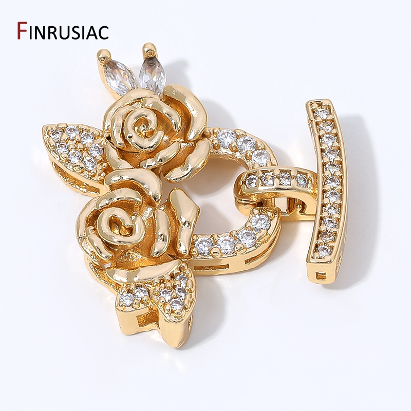 14K Gold Plated Brass Zircon F - Flower Supplies ulasan dan harga