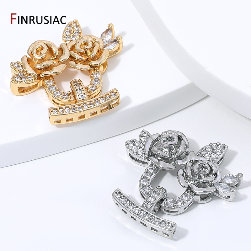 14K Gold Plated Brass Zircon F - Flower Supplies ulasan dan harga