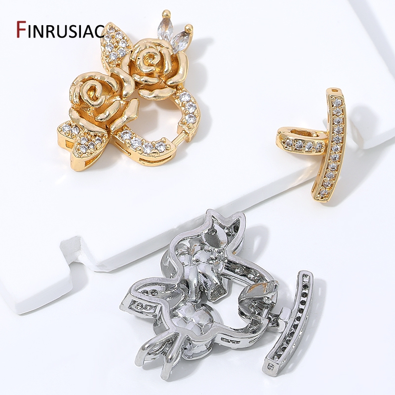 14K Gold Plated Brass Zircon F - Flower Supplies ulasan dan harga