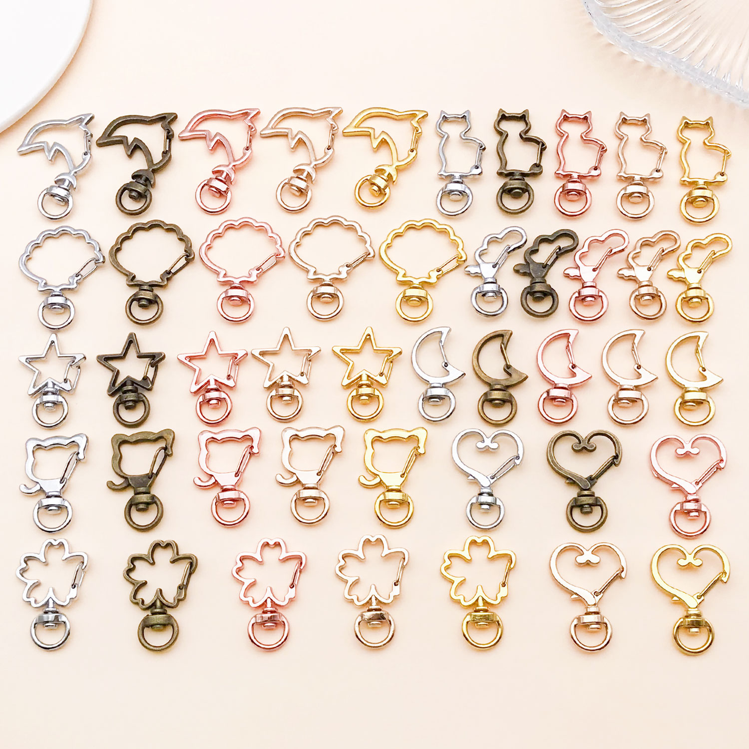 5pcs/lot Heart Star Moon Cat D - Flower Supplies ulasan dan harga