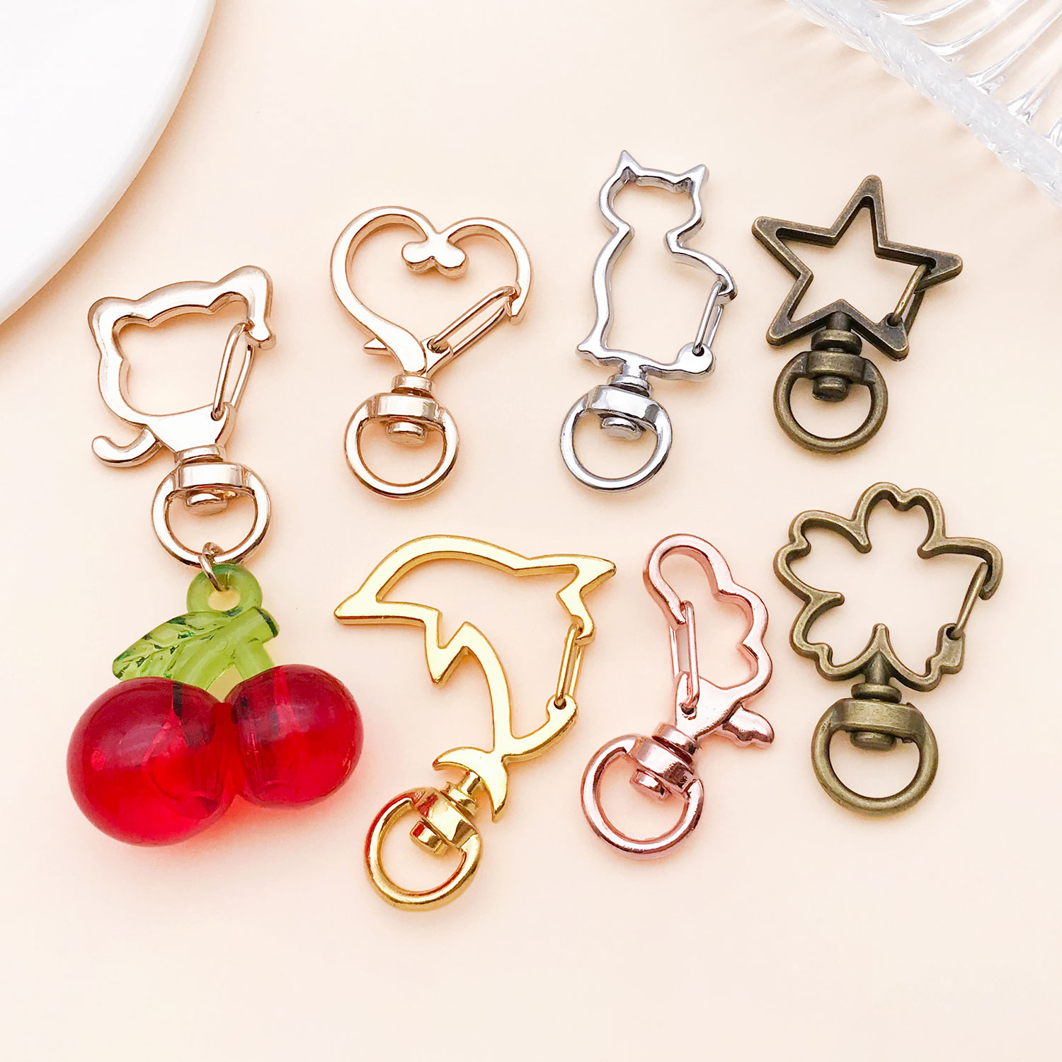 5pcs/lot Heart Star Moon Cat D - Flower Supplies ulasan dan harga