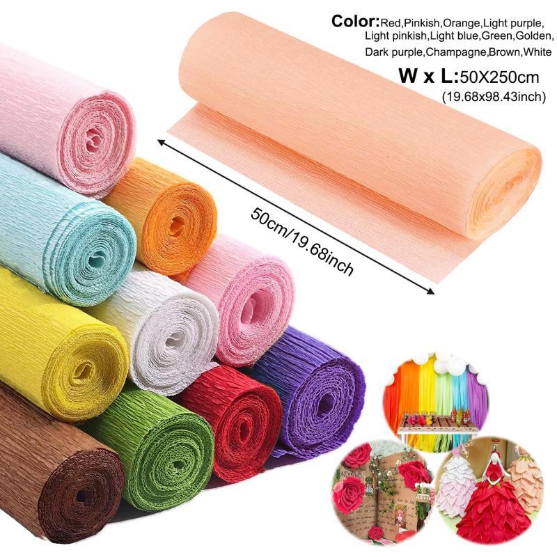 50x250cm Colored Crepe Paper R - Flower Wrap Kraft ulasan dan harga