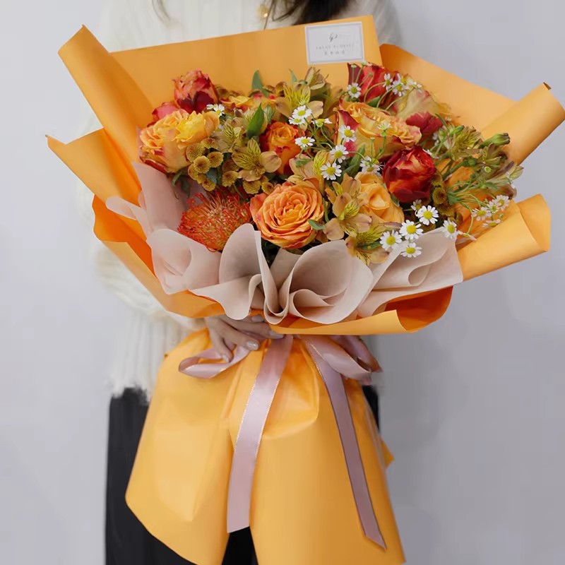 Korean Style Solid Color Paper - Flower Wrap Kraft ulasan dan harga