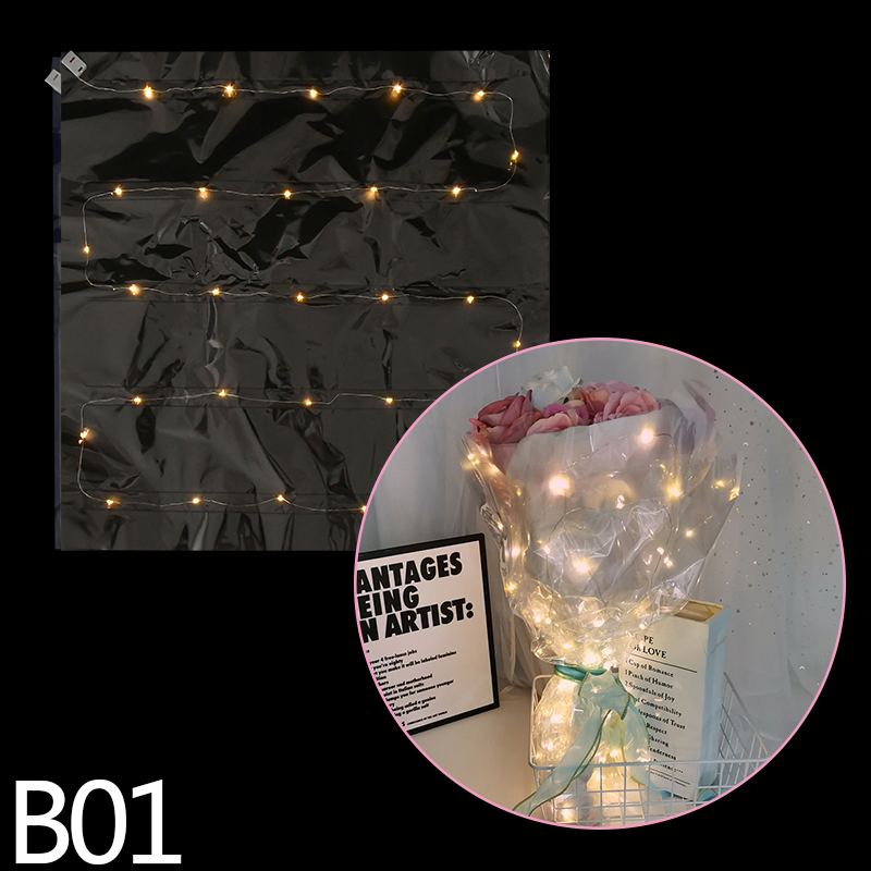 60x60cm LED Luminous Flower Wr - Flower Wrap Kraft ulasan dan harga
