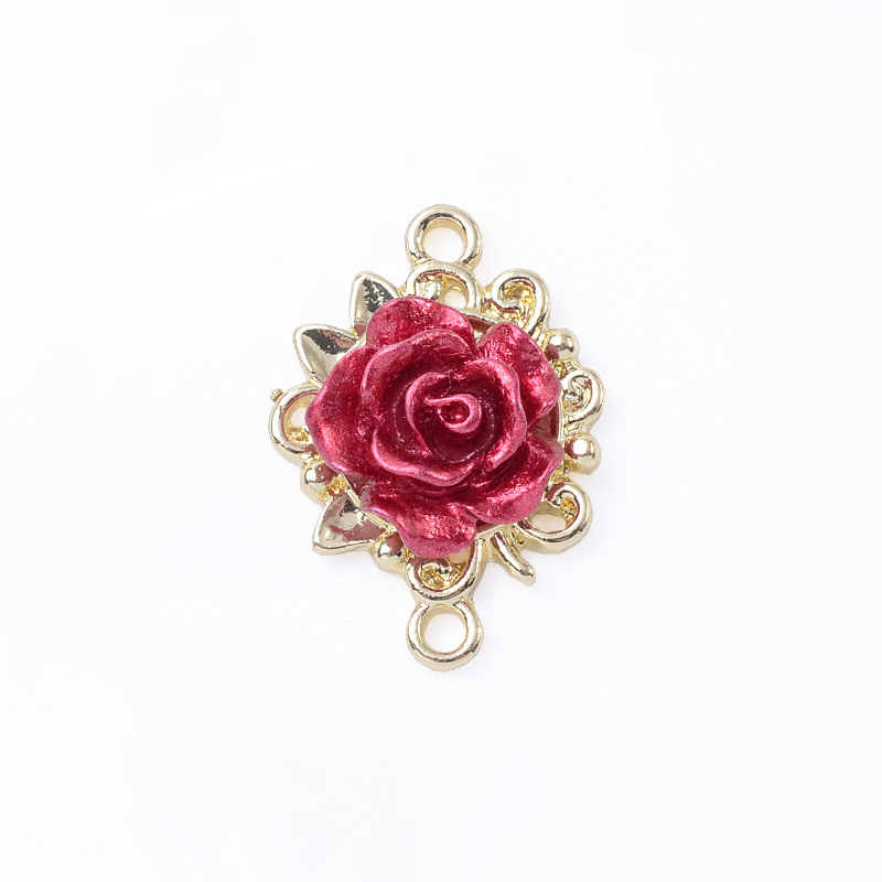 10Pcs/Lot Red White Resin Rose - Flower Supplies ulasan dan harga
