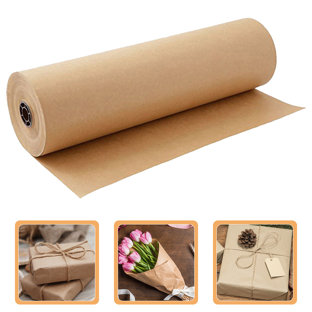 2 Rolls Kraft Paper Roll Multi - Flower Wrap Kraft ulasan dan harga