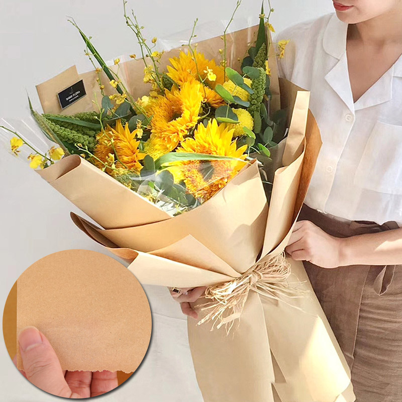 45CM*1000CM Brown Kraft Wrappi - Flower Wrap Kraft ulasan dan harga