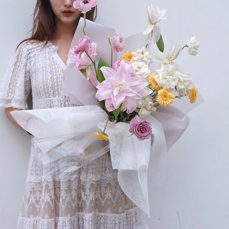 38 Sheets Cotton Flower Wrappi - Flower Wrap Kraft ulasan dan harga
