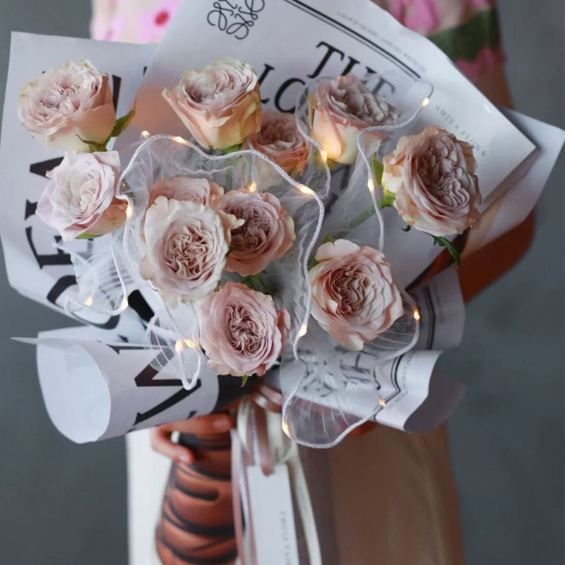 1Pcs LED Flower Wrapping Paper - Flower Wrap Kraft ulasan dan harga