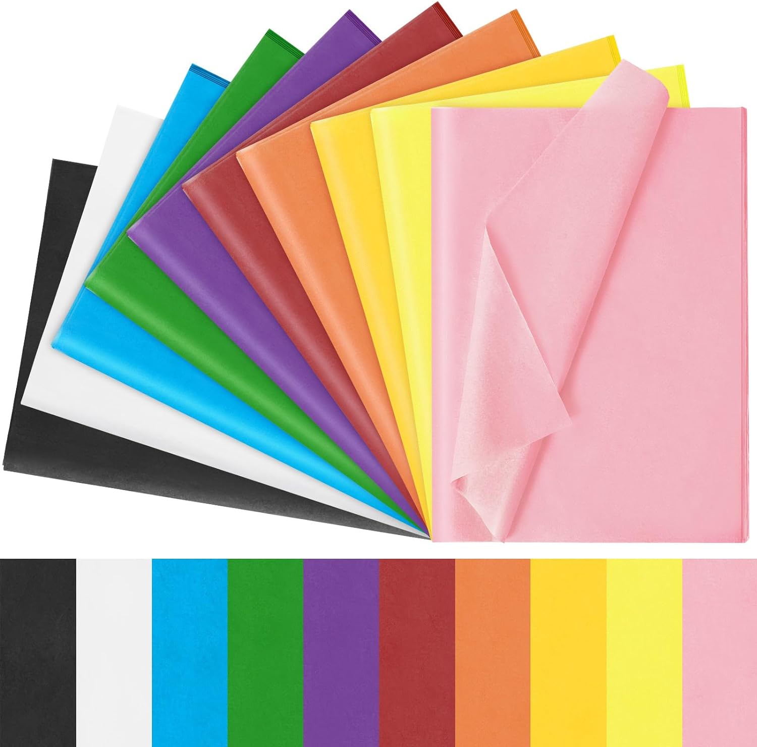 10Pcs 50*66cm Color Tissue Pap - Flower Wrap Kraft ulasan dan harga