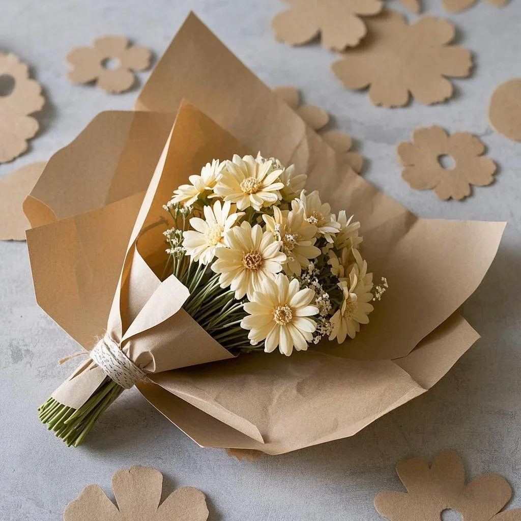 YITAPE 30cm*5M Brown Kraft Pap - Flower Wrap Kraft ulasan dan harga