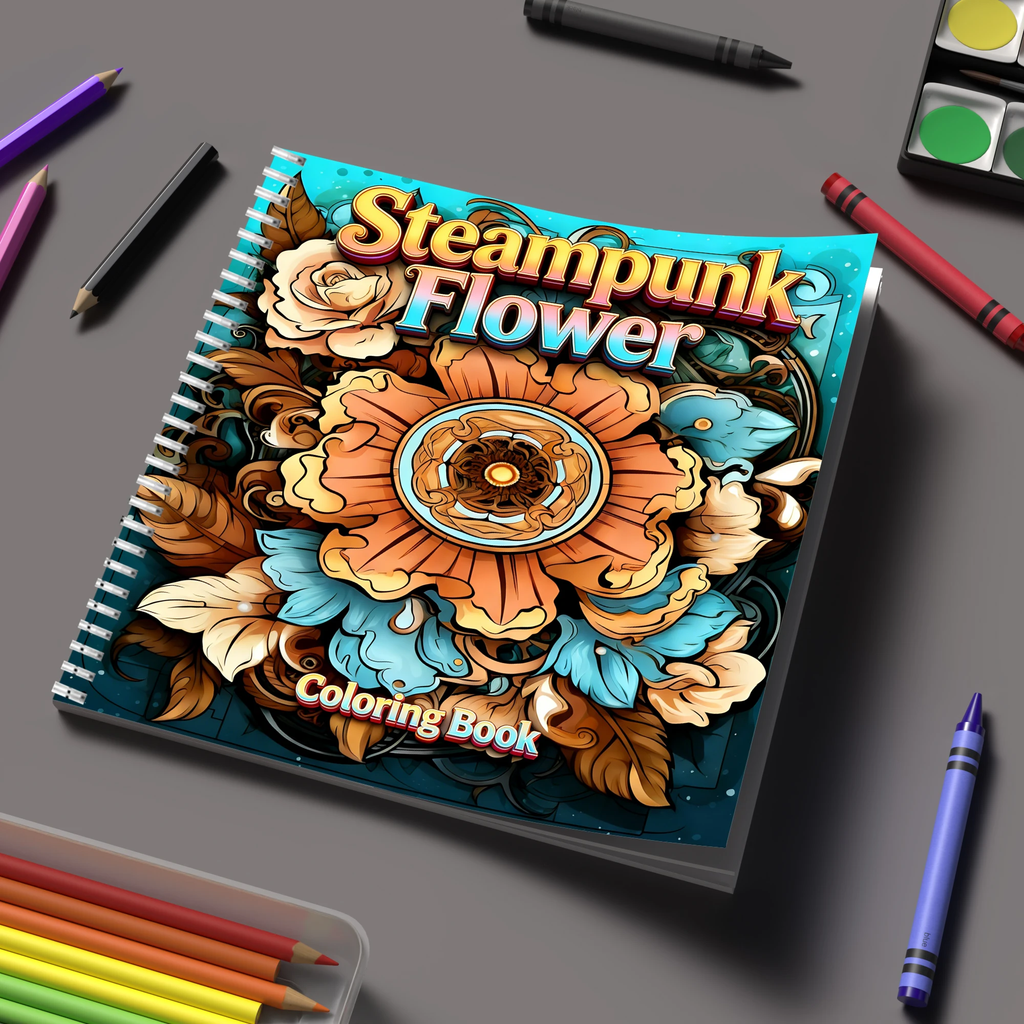 Coloring Book Steampunk Flower - Flower Supplies ulasan dan harga