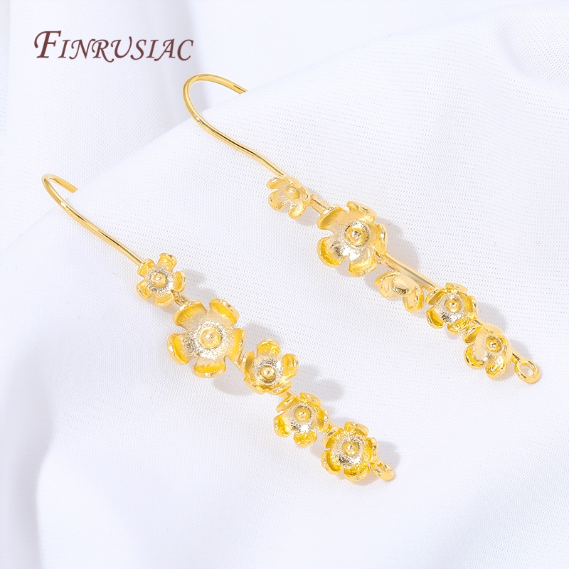18K Gold Plated Flower Earring - Flower Supplies ulasan dan harga