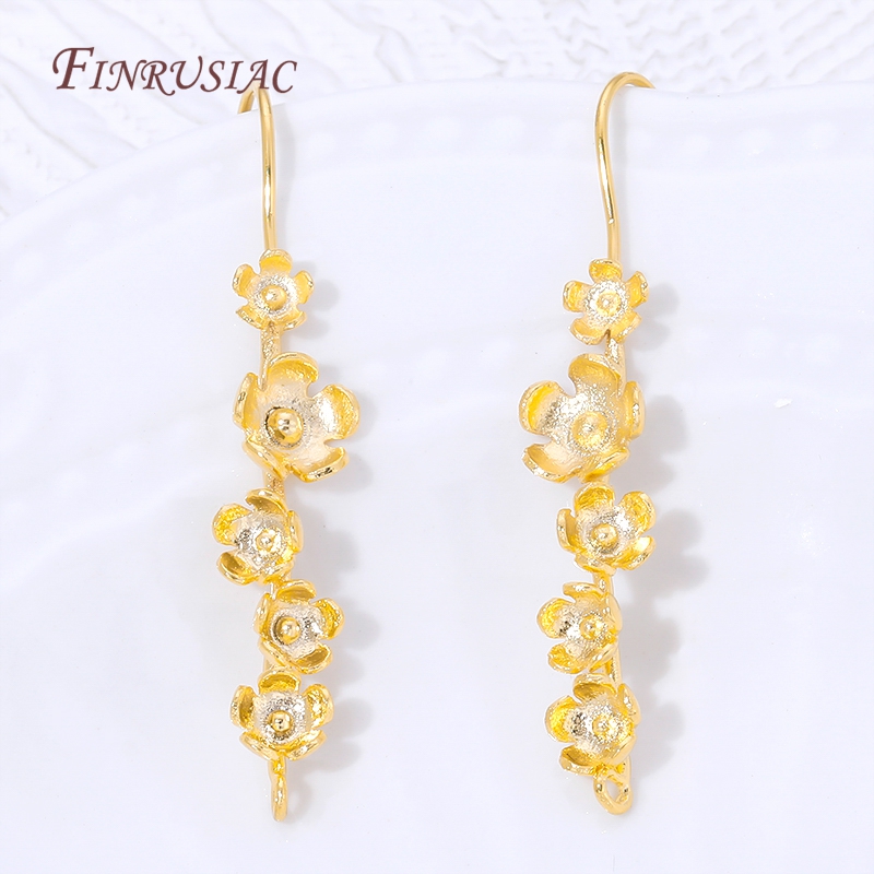 18K Gold Plated Flower Earring - Flower Supplies ulasan dan harga