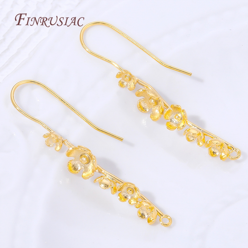 18K Gold Plated Flower Earring - Flower Supplies ulasan dan harga