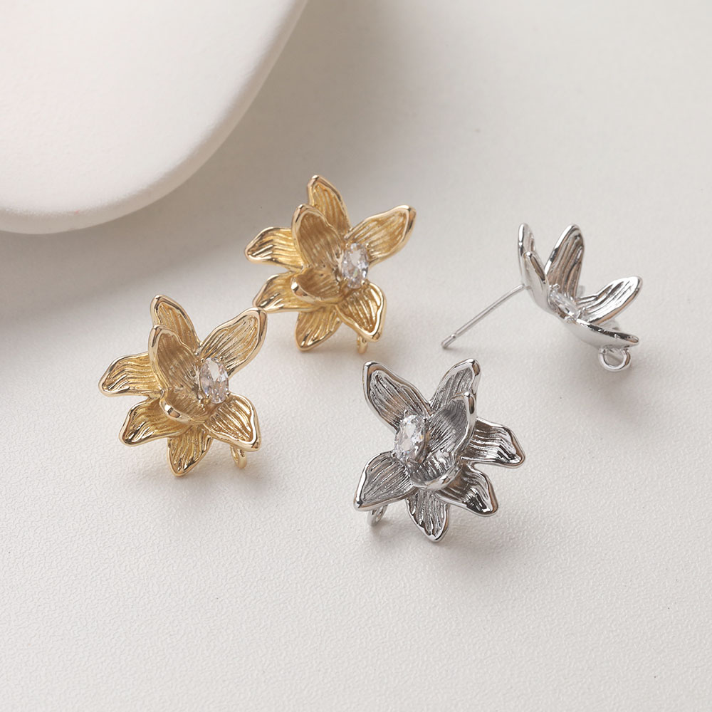 4PCS Dainty Flower Ear Studs E - Flower Supplies ulasan dan harga
