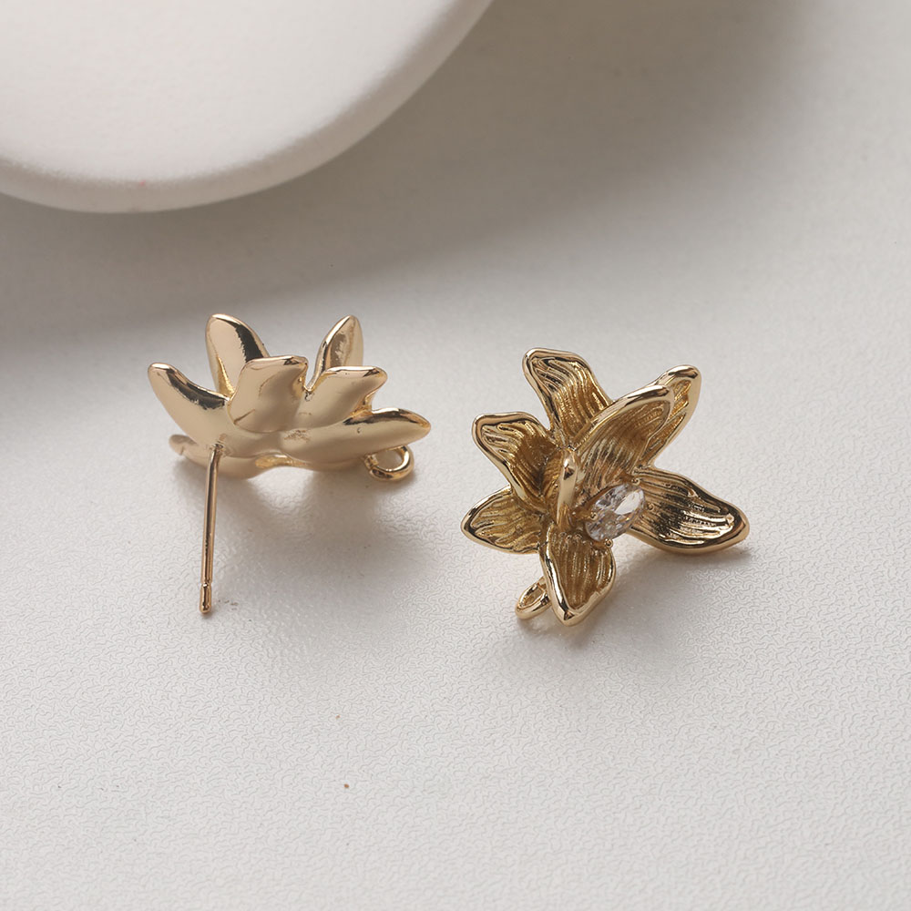4PCS Dainty Flower Ear Studs E - Flower Supplies ulasan dan harga