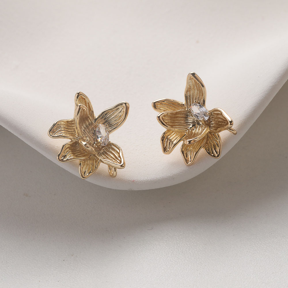 4PCS Dainty Flower Ear Studs E - Flower Supplies ulasan dan harga