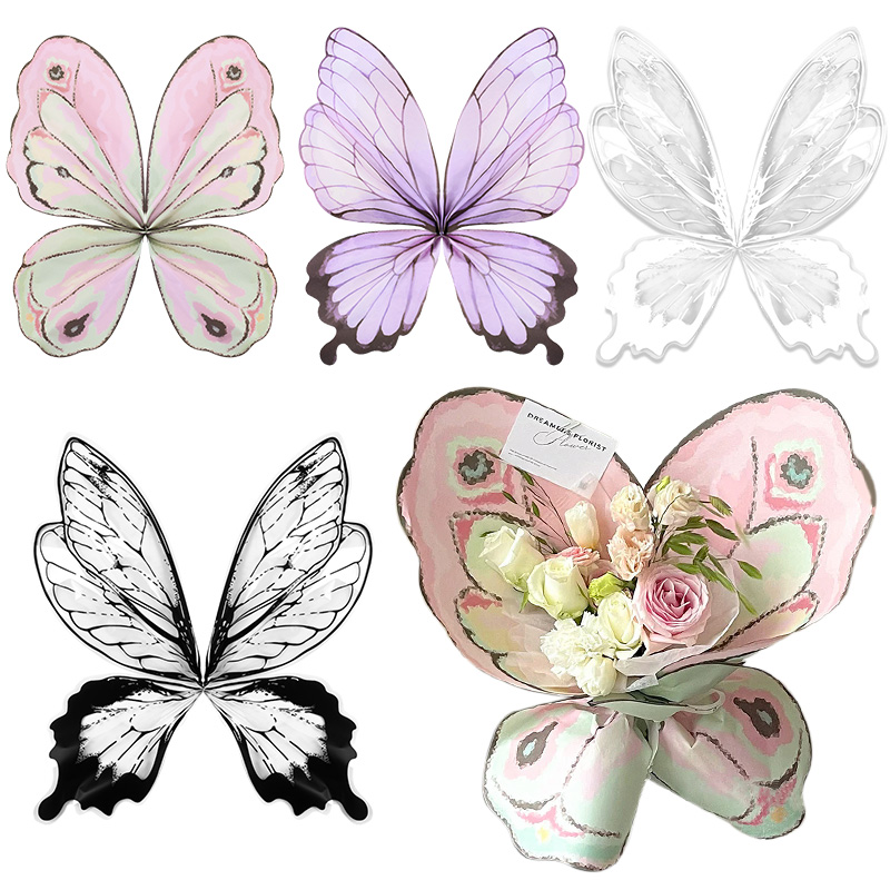 24Pcs Butterfly Wings Shape Fl - Flower Wrap Kraft ulasan dan harga