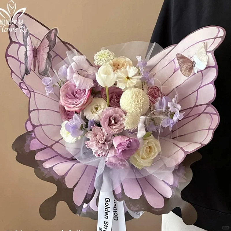 24Pcs Butterfly Wings Shape Fl - Flower Wrap Kraft ulasan dan harga