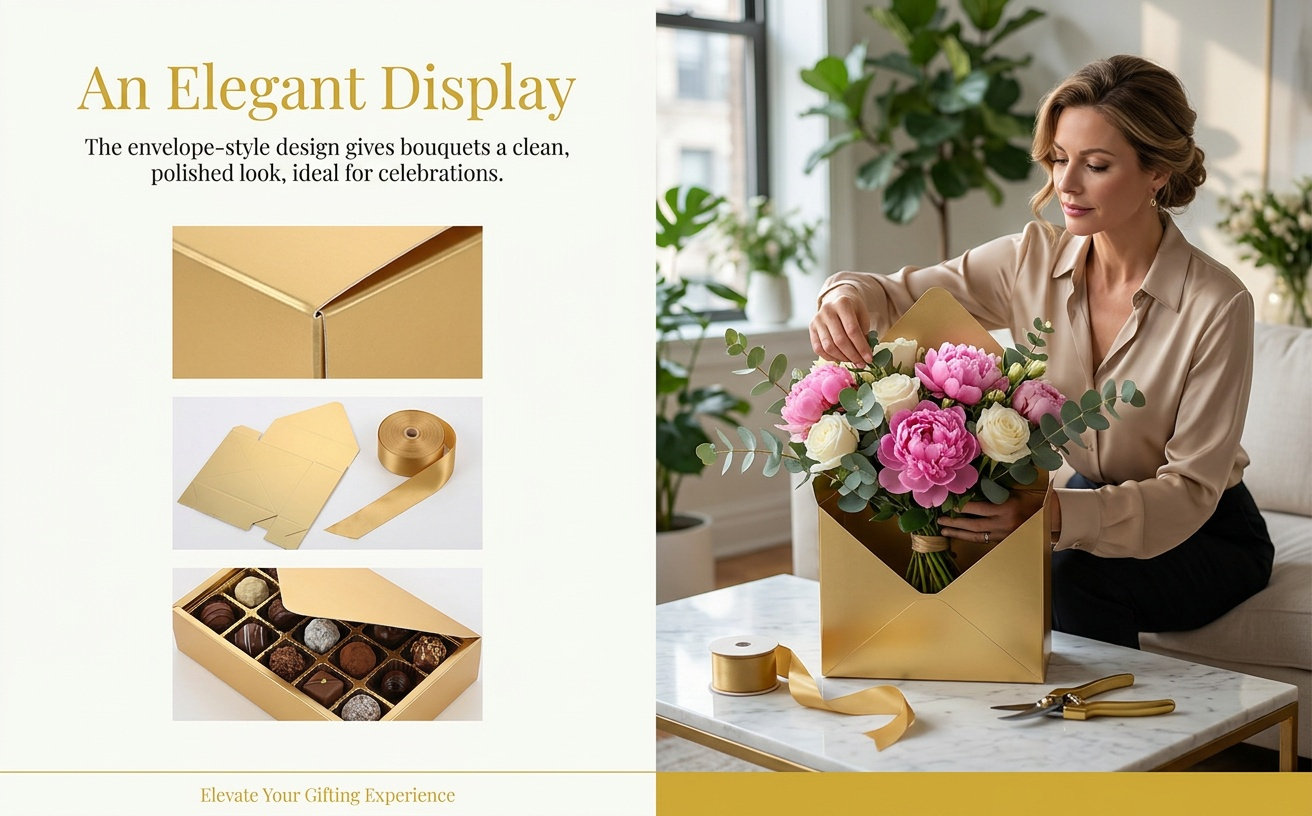2Pcs Envelop Paper Box Flower  - Anda Florist Supply ulasan dan harga