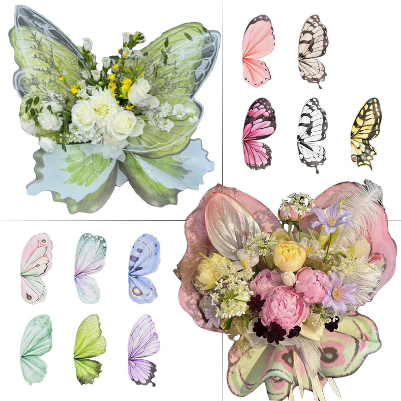 20pcs Butterfly Wing Shaped Bo - Flower Wrap Kraft ulasan dan harga